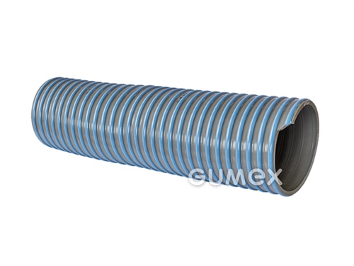 NORPLAST PVC 389 SUPERELASTICO, 50/62mm, 5bar/-0,9bar, weiches PVC, PVC-Spirale, -25°C/+60°C, grau, 